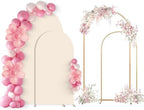 Wedding Arch Backdrop Stand Set of 2 With Beige Cover (7.2FT+6FT)