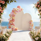 Wedding Arch Backdrop Stand Set of 2 With Beige Cover (7.2FT+6FT), alternate view 2