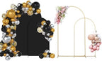 Wedding Arch Backdrop Stand Set of 2 With Black Cover (7.2FT+6FT)