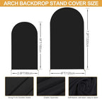 Wedding Arch Backdrop Stand Set of 2 With Black Cover (7.2FT+6FT), alternate view 4