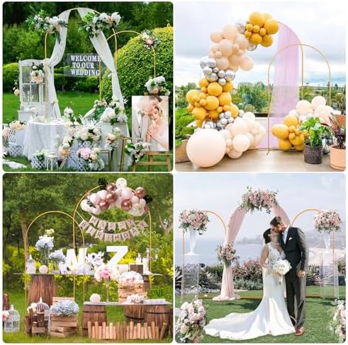 Wedding Arch Backdrop Stand Set of 2 With Black Cover (7.2FT+6FT), alternate view 5