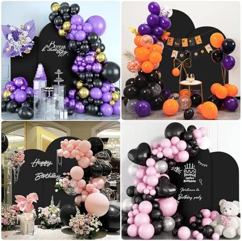 Wedding Arch Backdrop Stand Set of 2 With Black Cover (7.2FT+6FT), alternate view 6