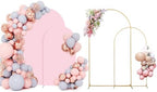 Wedding Arch Backdrop Stand Set of 2 With Pink Cover (7.2FT+6FT)