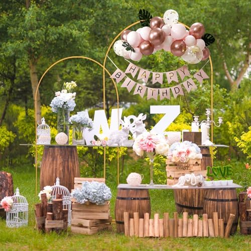 Wedding Arch Backdrop Stand Set of 2 With Pink Cover (7.2FT+6FT), alternate view 2