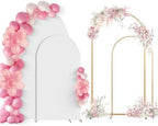 Wedding Arch Backdrop Stand Set of 2 With White Cover (6FT+5FT)