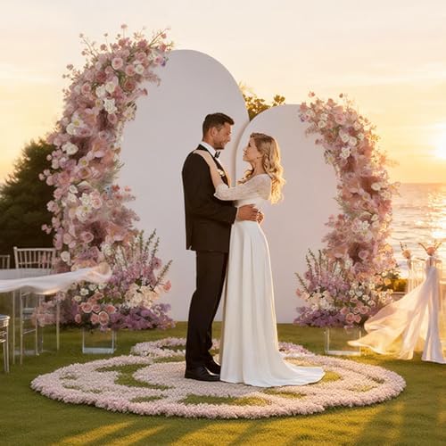 Wedding Arch Backdrop Stand Set of 2 With White Cover (6FT+5FT), alternate view 4