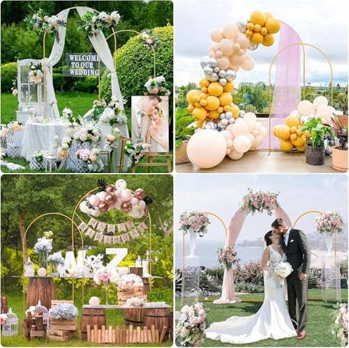 Wedding Arch Backdrop Stand Set of 2 With White Cover (6FT+5FT), alternate view 5