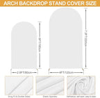 Wedding Arch Backdrop Stand Set of 2 With White Cover (7.2FT+6FT), alternate view 4