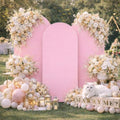 Wedding Arch Cover, 6FT+6.6FT+7.2FT (Set of 3), Spandex Backdrop Cover & Round Top Arch Stand Cover for Bridal