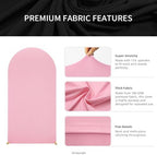 Wedding Arch Cover - 7.2FT Spandex Backdrop Cover & Round Top Arch Stand Cover for Bridal, Birthday, Baby Shower, alternate