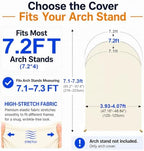 Wedding Arch Cover - 7.2FT Spandex Backdrop Cover & Round Top Arch Stand Cover for Bridal, Birthday, Baby Shower, alternate