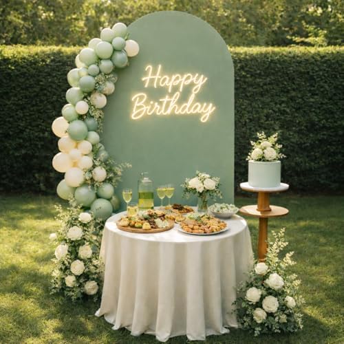 Wedding Arch Cover & Bridal Backdrop - 4FT Round Top Spandex Arch Stand Cover for Birthday, Baby Shower