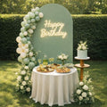 Wedding Arch Cover & Bridal Backdrop - 4FT Round Top Spandex Arch Stand Cover for Birthday, Baby Shower
