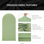 Wedding Arch Cover & Bridal Backdrop - 4FT Round Top Spandex Arch Stand Cover for Birthday, Baby Shower, alternate view 2