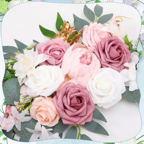 Wedding Arch Decorations 2 Pack, Arch Flowers Swag Dusty Rose, alternate view 2