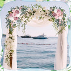 Wedding Arch Decorations 2 Pack, Arch Flowers Swag Dusty Rose, alternate view 4