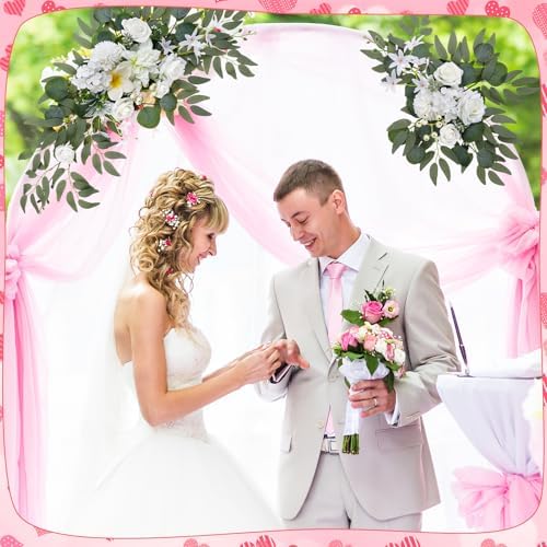 Wedding Arch Decorations 2 Pack, Artificial Hanging Flowers, alternate view 5