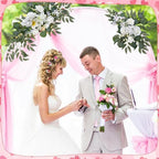 Wedding Arch Decorations 2 Pack, Artificial Hanging Flowers, alternate view 5