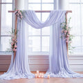 Wedding Arch Draping Fabric, 1 Panel 18FT Purple Sheer Backdrop Curtain Chiffon Fabric Drapery Voile Scarf