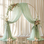 Wedding Arch Draping Fabric, 1 Panel 18FT Sage Green Sheer Backdrop Curtain Chiffon Fabric Drapery Voile Scarf, alternate
