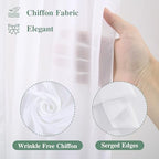 Wedding Arch Draping Fabric, 1 Panel 18FT White Sheer Backdrop Curtain Chiffon Fabric Drapery Voile Scarf, alternate view 2