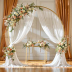 Wedding Arch Draping Fabric, 1 Panel 18FT White Sheer Backdrop Curtain Chiffon Fabric Drapery Voile Scarf, alternate view 5