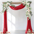 Wedding Arch Draping Fabric 1 Panel 29" x 19Ft Sheer Chiffon Curtain Drapes 6 Yards for Wedding Ceremony