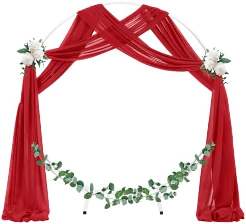 Wedding Arch Draping Fabric 1 Panel 29" x 19Ft Sheer Chiffon Curtain Drapes 6 Yards for Wedding Ceremony, alternate view 3
