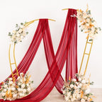 Wedding Arch Draping Fabric 1 Panel 29" x 19Ft Sheer Chiffon Curtain Drapes 6 Yards for Wedding Ceremony, alternate view 4