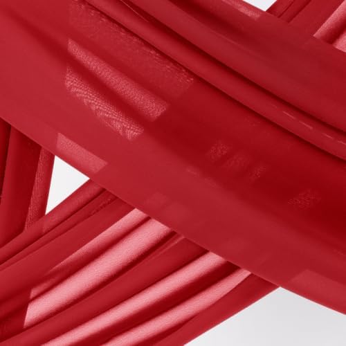 Wedding Arch Draping Fabric 1 Panel 29" x 19Ft Sheer Chiffon Curtain Drapes 6 Yards for Wedding Ceremony, alternate view 5