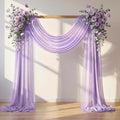 Wedding Arch Draping Fabric, 1 Panel 30" x 20Ft Lavender Sheer Curtain Drapes Extra Wide & Long Backdrop