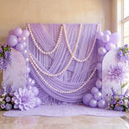 Wedding Arch Draping Fabric, 1 Panel 30" x 20Ft Lavender Sheer Curtain Drapes Extra Wide & Long Backdrop, alternate view 4
