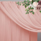 Wedding Arch Draping Fabric 1 Panel Blush Sheer Backdrop Drapes in Blush, alternate view 4