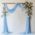 Wedding Arch Draping Fabric 1 Panel Dusty Blue Sheer Backdrop Drapes in Dusty Blue