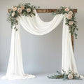 Wedding Arch Draping Fabric 1 Panel Ivory Sheer Backdrop Drapes in Ivory
