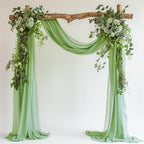 Wedding Arch Draping Fabric 1 Panel Sage Green Sheer Backdrop Drapes in Sage Green