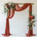 Wedding Arch Draping Fabric 1 Panel Terracotta Sheer Backdrop Drapes in Terracotta