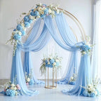 Wedding Arch Draping Fabric, 2 Panels 18FT Baby Blue Sheer Backdrop Curtain Chiffon Fabric Drapery Voile Scarf, alternate