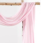 Wedding Arch Draping Fabric 2 Panels 18Ft Blush Chiffon Fabric Drapes Arbor Drapery for Wedding Ceremony, alternate view 3