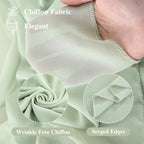Wedding Arch Draping Fabric, 2 Panels 19FT Sage Green Arch Drapes Chiffon Fabric Drapery for Wedding Arch, alternate view 2
