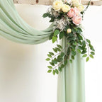 Wedding Arch Draping Fabric, 2 Panels 19FT Sage Green Arch Drapes Chiffon Fabric Drapery for Wedding Arch, alternate view 3
