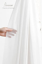 Wedding Arch Draping Fabric 2 Panels 19Ft White Chiffon Fabric Drapes Arbor Drapery Wedding Ceremony Reception, alternate