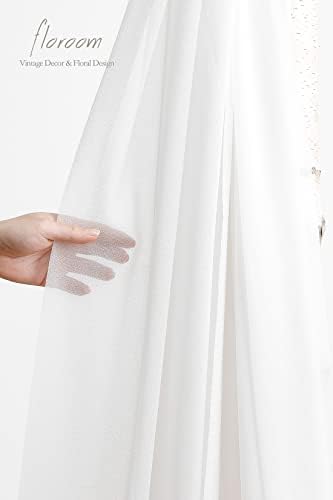 Wedding Arch Draping Fabric 2 Panels 19Ft White Chiffon Fabric Drapes Arbor Drapery Wedding Ceremony Reception, alternate
