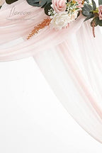 Wedding Arch Draping Fabric 2 Panels 20Ft Blush Chiffon Fabric Drapes Arbor Drapery Wedding Ceremony Reception, alternate