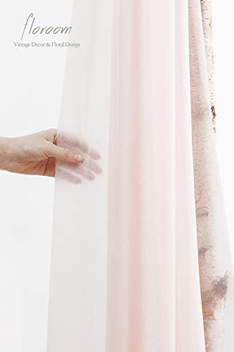 Wedding Arch Draping Fabric 2 Panels 20Ft Blush Chiffon Fabric Drapes Arbor Drapery Wedding Ceremony Reception, alternate