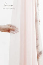 Wedding Arch Draping Fabric 2 Panels 20Ft Blush Chiffon Fabric Drapes Arbor Drapery Wedding Ceremony Reception, alternate