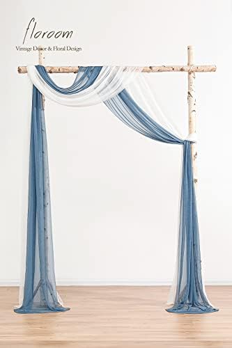 Wedding Arch Draping Fabric 2 Panels 20Ft Chiffon Fabric Drapes Arbor Drapery Wedding Ceremony Reception Swag, alternate view