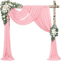 Wedding Arch Draping Fabric 2 Panels 20Ft Length x 28" Width Blush Pink Photography Arch Drapes Chiffon Fabric