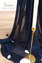 Wedding Arch Draping Fabric 2 Panels 20Ft Navy Blue Chiffon Fabric Drapes Arbor Drapery Wedding Ceremony, alternate view 5