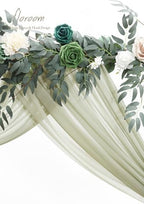 Wedding Arch Draping Fabric 2 Panels 20Ft Sage Green Chiffon Fabric Drapes Arbor Drapery Wedding Ceremony, alternate view 3